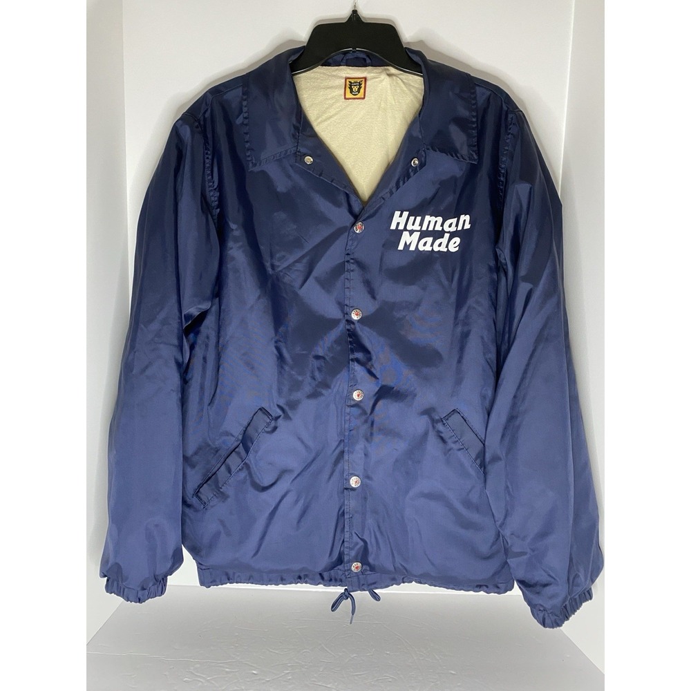 Vintage‎ Rare HUMAN MADE Dry Alls Coach Jacket Medium Blue Nylon Streetwear